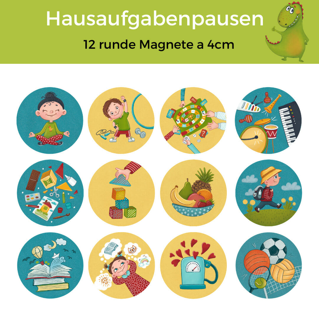 Hausaufgabenpausen- Set, 4cm
